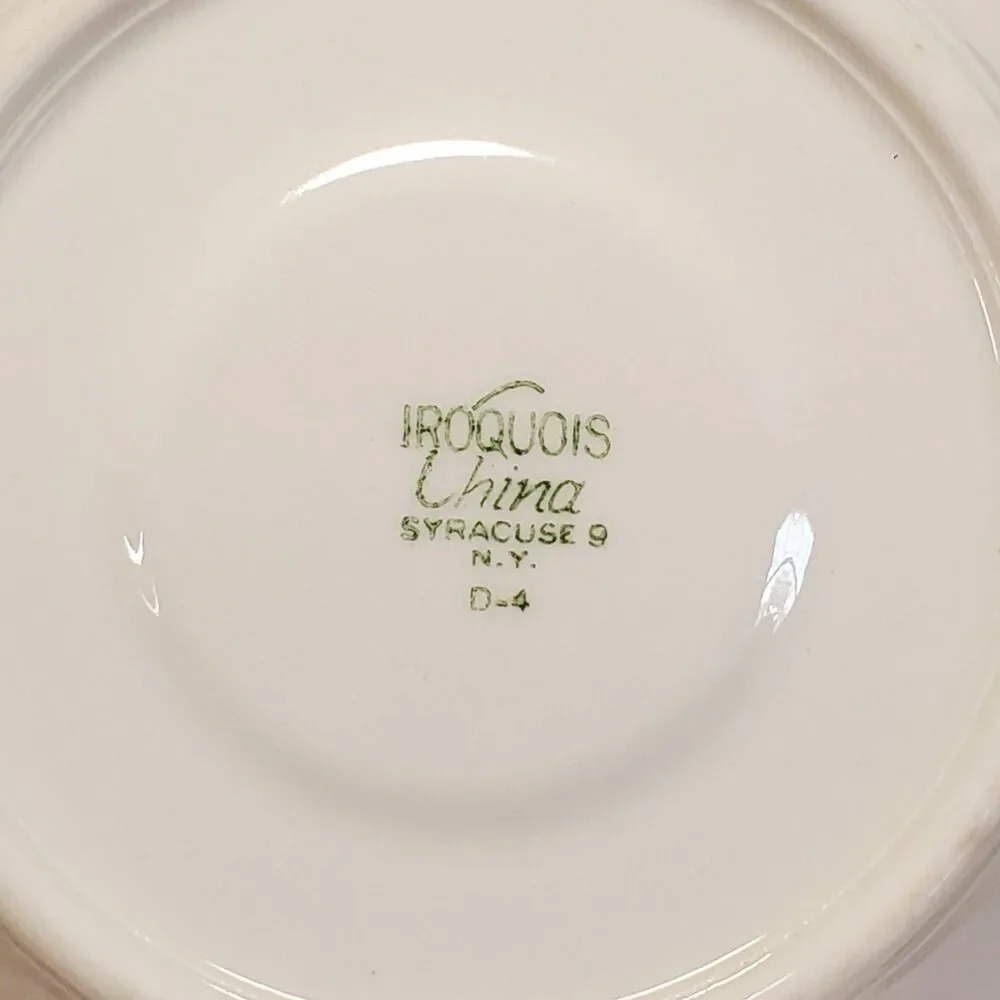 Iroquois China Restaurant Ware Blue Floral Trim Saucer Syracuse NY